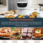 COSORI Heissluftfritteuse 5,5L XXL Friteuse Heissluft Fritteusen Air Fryer mit Digitalem LED-Touchscreen, 13 Programmen, Vorheizen & Warmhalten, 100 Rezepte auf Deutsch, ohne Öl, 1700W – Bild 8