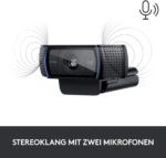 Logitech C920s HD PRO Webcam, Full-HD 1080p, 78° Blickfeld, Autofokus, Belichtungskorrektur, USB-Anschluss, Abdeckblende, Für Skype, FaceTime, Hangouts,etc.,PC/Mac/ChromeOS/Android/Xbox One - – Bild 6