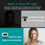 NexiGo StreamCam N930E mit Software, 1080P Webcam mit Ringlicht und Sichtschutz, Auto Fokus, Plug and Play, Webkamera für Online Lernen, Zoom Meeting Skype Teams, PC Mac Laptop Desktop – Bild 4