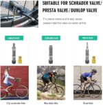 CYCPLUS Luftpumpe I50PSI Elektrischer Kompressor Tragbar Fahrradpumpe Mini Reifenpumpe mit Digital LCD LED Licht Wiederaufladbarer Li-ionen 12V für alle Fahrräder als Taschenlampe und Powerbank – Bild 8