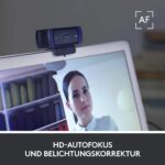 Logitech C920s HD PRO Webcam, Full-HD 1080p, 78° Blickfeld, Autofokus, Belichtungskorrektur, USB-Anschluss, Abdeckblende, Für Skype, FaceTime, Hangouts,etc.,PC/Mac/ChromeOS/Android/Xbox One - – Bild 4