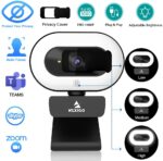 NexiGo StreamCam N930E mit Software, 1080P Webcam mit Ringlicht und Sichtschutz, Auto Fokus, Plug and Play, Webkamera für Online Lernen, Zoom Meeting Skype Teams, PC Mac Laptop Desktop – Bild 2