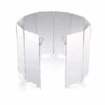 Diswoooe Faltbar Aluminium Windschutz, 10 Stücke Outdoor-Aluminium-Windschutz für Campingkocher, Gaskocher