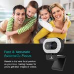 NexiGo StreamCam N930E mit Software, 1080P Webcam mit Ringlicht und Sichtschutz, Auto Fokus, Plug and Play, Webkamera für Online Lernen, Zoom Meeting Skype Teams, PC Mac Laptop Desktop – Bild 5