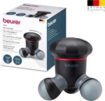 Beurer MG 18 Mini-Massagegerät – Elektrische Vibrationsmassage für Rücken, Nacken & mehr, tragbar mit LED, schwarz