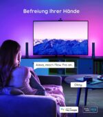 Govee Smart LED Lightbar, WiFi RGBIC TV Hintergrundbeleuchtung mit Kamera, Gaming Lampe Sync mit Musik, funktioniert mit Alexa und Google Assistant, Play Light Bar für 27-45 Zoll Fernseher PC – Bild 4