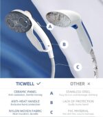 TICWELL Dampfglätter, 4 Stufen Schnelles Aufheizen Dauerdampf 2.4L Professioneller Dampfbürste Dampfbügeleisen, Selbstreinigungsfunktion, Bügel Steamer Bekleidungsdampfer mit 2,4 l Wassertank – Bild 12