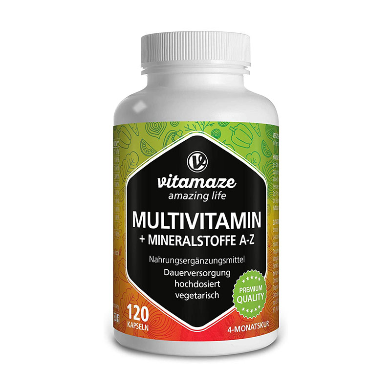Multivitamin Kapseln hochdosiert 23 wertvolle Vitamine A-Z & Mineralien Minera 
