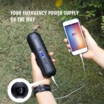CYCPLUS Luftpumpe I50PSI Elektrischer Kompressor Tragbar Fahrradpumpe Mini Reifenpumpe mit Digital LCD LED Licht Wiederaufladbarer Li-ionen 12V für alle Fahrräder als Taschenlampe und Powerbank – Bild 10