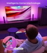 Govee Smart LED Lightbar, WiFi RGBIC TV Hintergrundbeleuchtung mit Kamera, Gaming Lampe Sync mit Musik, funktioniert mit Alexa und Google Assistant, Play Light Bar für 27-45 Zoll Fernseher PC – Bild 5