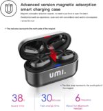 Umi Kopfhörer W5s Bluetooth 5.2 IPX7 Kabellose In-Ear-Kopfhörer für iPhone Samsung, Huawei mit Patentiertem Intelligenten Metall-Ladeetui – Bild 3