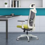 Umi Ergonomischer Bürostuhl Atmungsaktiver Schwenkbarer Computerstuhl aus Netzgewebe mit Verstellbarer Lendenwirbelstütze und PU-Armlehnen–150 kg Tragfähigkeit – Bild 7