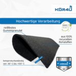 kör4u® Premium Antivibrationsmatte | 60x60x1 cm | geeignet als Waschmaschinenunterlage, Schallschutzmatte, Gummimatte, Schwingungsdämpfer - zuschneidbar | made in Germany – Bild 2