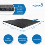 kör4u® Premium Antivibrationsmatte | 60x60x1 cm | geeignet als Waschmaschinenunterlage, Schallschutzmatte, Gummimatte, Schwingungsdämpfer - zuschneidbar | made in Germany – Bild 5