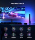 Govee Smart LED Lightbar, WiFi RGBIC TV Hintergrundbeleuchtung mit Kamera, Gaming Lampe Sync mit Musik, funktioniert mit Alexa und Google Assistant, Play Light Bar für 27-45 Zoll Fernseher PC – Bild 8
