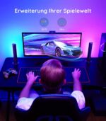 Govee Smart LED Lightbar, WiFi RGBIC TV Hintergrundbeleuchtung mit Kamera, Gaming Lampe Sync mit Musik, funktioniert mit Alexa und Google Assistant, Play Light Bar für 27-45 Zoll Fernseher PC – Bild 3