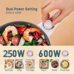 Vocha Elektrische Pfanne, 1,5 L Hot Pot Kleine - Dual Power – Bild 3