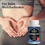Darmflora Vital Kapseln hochdosiert magensaftresistent, 60 vegane Kapseln Probiotika für 1 Monat Darmkur mit 12 aktiven Darm-Bakterien-Kulturen + Inulin, 16,2 Mrd. KBE pro Tag – Bild 3