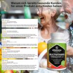 Multivitamin Kapseln hochdosiert, 23 wertvolle Vitamine A-Z &Mineralien, 120 vegetarische Kapseln für 4 Monate, Vitamine, Mineralstoffe & Spurenelemente optimal kombiniert – Bild 6
