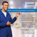 kör4u® Premium Antivibrationsmatte | 60x60x1 cm | geeignet als Waschmaschinenunterlage, Schallschutzmatte, Gummimatte, Schwingungsdämpfer - zuschneidbar | made in Germany – Bild 7