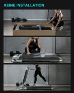 OVICX Q2S Laufband für Zuhause Laufband Klappbar Tragbares Kompaktes Laufbänder Walking Laufband Workout Elektrisches Laufband mit LED Display Gerätehalter Home Gym Laufband für Kleine Räume – Bild 6