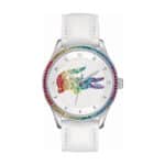Lacoste Damen Quarz Armbanduhr mit Lederarmband