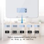 RENPHO Küchenwaage, Digitalwaage mit LCD-Display, Professionelle Haushaltswaage mit Tara-Funktion, Präzision auf bis zu 1g, 5kg Maximalgewicht, Lebensmittelwaage zum Backen und Kochen mit App – Bild 5