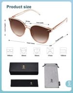SOJOS Klassisch Retro Runde Sonnenbrille Damen Herren Gross Brille – Bild 5