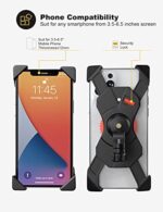 Grefay Fahrrad Handyhalterung Universal Motorrad Handy Halterung für 3,5-6,5 Zoll Smartphone mit 360° Drehbar – Bild 3