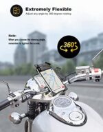 Grefay Fahrrad Handyhalterung Universal Motorrad Handy Halterung für 3,5-6,5 Zoll Smartphone mit 360° Drehbar – Bild 6