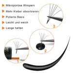 Selbstfächernde Wimpern .03 .05 .07.10 Easy Fan Lashes für Volumentechnik C D curl Wimpernextensions Volumen Wimpern Einzelne Länge Schwarz – Bild 4