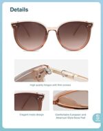 SOJOS Klassisch Retro Runde Sonnenbrille Damen Herren Gross Brille – Bild 4