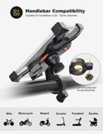 Grefay Fahrrad Handyhalterung Universal Motorrad Handy Halterung für 3,5-6,5 Zoll Smartphone mit 360° Drehbar – Bild 4