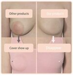 Gmumu® Ultra Dünne Damen Nippel Covers Wiederverwendbar und Selbstklebende Nippel Abdeckungen aus Silikon Aufkleber Nippelabdeckungen, Rund, 4 Paar, 8cm – Bild 4
