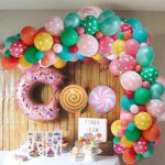 weeyin Geburtstagsdeko Mädchen, Deko Geburtstag Kindergeburtstag Mädchen mit Happy Birthday Decorations Girlande Süssigkeiten Krapfen – Bild 3