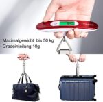 [Digitale Kofferwaage] FREETOO Gepäckwaage tragbare Hängewaage LCD-Anzeige mit Hintergrundbeleuchtung Tara-Funktion praktisch für Reisen/Familienleben bis 50KG – Bild 5