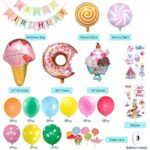 weeyin Geburtstagsdeko Mädchen, Deko Geburtstag Kindergeburtstag Mädchen mit Happy Birthday Decorations Girlande Süssigkeiten Krapfen – Bild 10