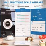 RENPHO Küchenwaage, Digitalwaage mit LCD-Display, Professionelle Haushaltswaage mit Tara-Funktion, Präzision auf bis zu 1g, 5kg Maximalgewicht, Lebensmittelwaage zum Backen und Kochen mit App – Bild 2