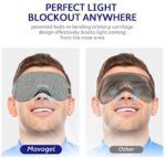 Mavogel Schlafmaske aus Baumwolle, aktualisiertes Design, lichtblockierende Augenmaske, weich und bequem, Schlafbrille für Herren und Frauen, für unterwegs, Schichtarbeit, inklusive Reisetasche – Bild 4