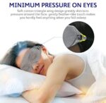 Mavogel Schlafmaske aus Baumwolle, aktualisiertes Design, lichtblockierende Augenmaske, weich und bequem, Schlafbrille für Herren und Frauen, für unterwegs, Schichtarbeit, inklusive Reisetasche – Bild 5