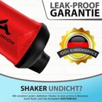Protein Shaker Proteinshake Deluxe 800 ml - Eiweiss Shaker auslaufsicher, BPA frei mit Sieb &Skala für Cremige Whey Proteinpulver Shakes - Fitness Becher für Isolate – Bild 2