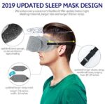 Mavogel Schlafmaske aus Baumwolle, aktualisiertes Design, lichtblockierende Augenmaske, weich und bequem, Schlafbrille für Herren und Frauen, für unterwegs, Schichtarbeit, inklusive Reisetasche – Bild 3