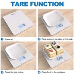 RENPHO Küchenwaage, Digitalwaage mit LCD-Display, Professionelle Haushaltswaage mit Tara-Funktion, Präzision auf bis zu 1g, 5kg Maximalgewicht, Lebensmittelwaage zum Backen und Kochen mit App – Bild 6