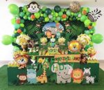 Dschungel Geburtstag Dekoration, AcnA Geburtstagsdeko Jungen,Kindergeburtstag deko Safari Happy Birthday Dekoration – Bild 3