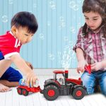 Bubble Blowing Traktor mit Licht und Ton | Haupttraktor- Trichter- und Blasenlösungsflasche enthalten | Batteriebetriebener Traktor | Am besten ab 3 Jahren (Batterien nicht im Lieferumfang enthalten) – Bild 6