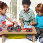 Bubble Blowing Traktor mit Licht und Ton | Haupttraktor- Trichter- und Blasenlösungsflasche enthalten | Batteriebetriebener Traktor | Am besten ab 3 Jahren (Batterien nicht im Lieferumfang enthalten) – Bild 7