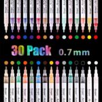 Acrylstifte Marker Stifte, Wasserfeste Stifte Permanent Marker Acrylfarben stifte für Stein Metall Papier Glas Holz Kunststoff Keramik Leder DIY Fotoalbum Acrylfarben Marker Set – Bild 7
