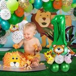Dschungel Geburtstag Dekoration, AcnA Geburtstagsdeko Jungen,Kindergeburtstag deko Safari Happy Birthday Dekoration – Bild 4