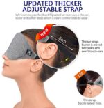 Mavogel Schlafmaske aus Baumwolle, aktualisiertes Design, lichtblockierende Augenmaske, weich und bequem, Schlafbrille für Herren und Frauen, für unterwegs, Schichtarbeit, inklusive Reisetasche – Bild 2