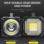LED Handscheinwerfer, LETOUR LED Taschenlampe 1200LM Ultra-Long Standby Hochleistungs wasserdichte Campinglaterne 7 Modi Superheller LED Suchscheinwerfer mit USB Ausgangsstrombank – Bild 2